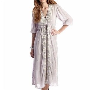 Free People embroidered fable maxi dress. XS